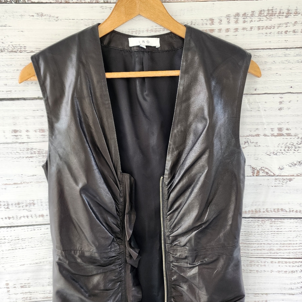 IRO black leather mini dress - Picture 5 of 12